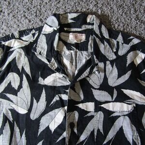 Wallace &‎ Barnes Shirt Mens L Hawaiian All Over Print Camp Loop Collar K9320